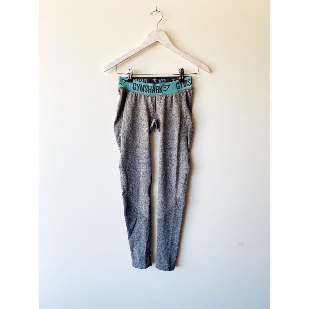 GYMSHARK Gray Flex Leggings Small Gray/ Teal